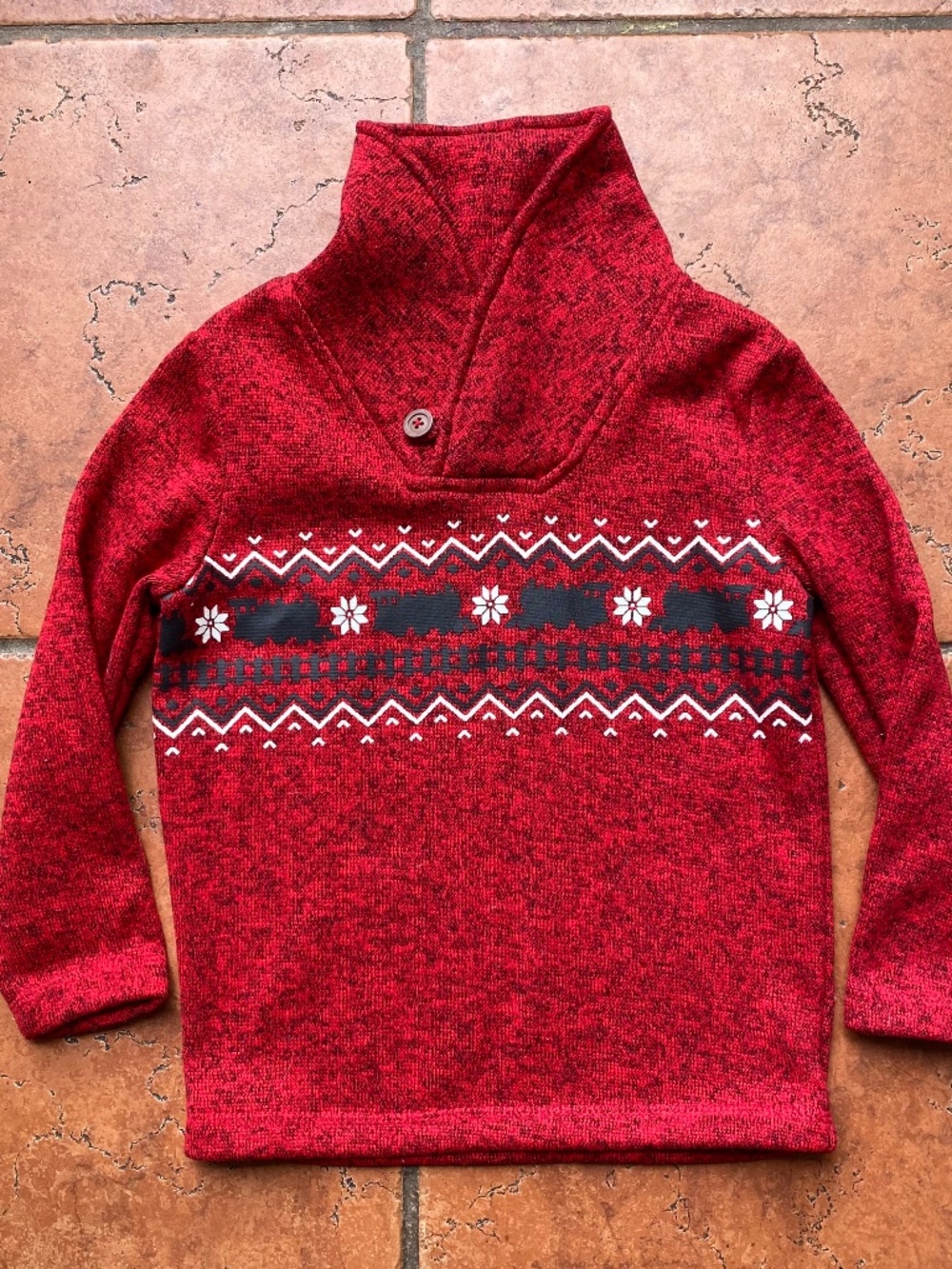 Jumping Beans Boys 3T Red Train Sweater